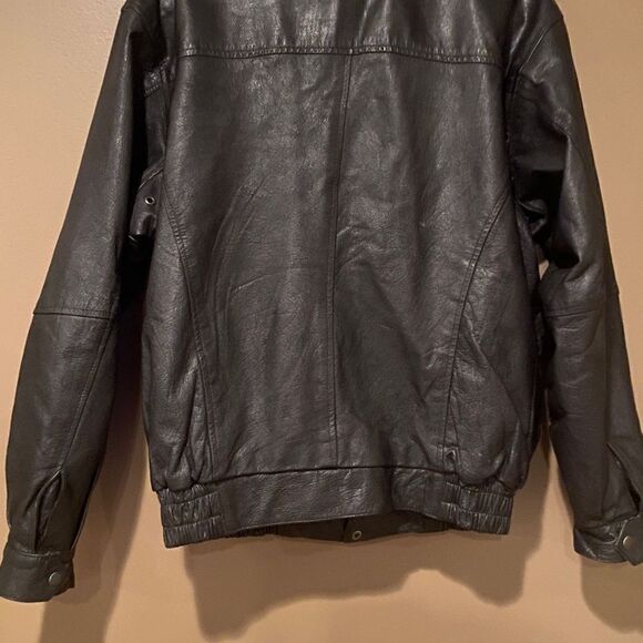 UNIK Black Leather Riding Jacket Size Large - Picture 13 of 16